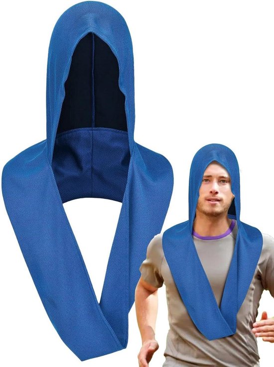 Verkoelende Handdoek met Capuchon - Sport Handdoek Sneldrogend - Blijf Koel Buiten - Directe Verlichting Hitte - N.v.t. - Hemelsblauw