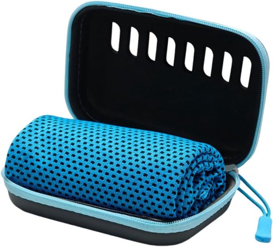 Verkoelende Handdoek - Microvezel Koeldoek - Sport en Reizen - Directe Verfrissing - Opvouwbaar - Blauw