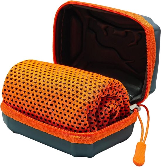 Verkoelende Handdoek - Sneldrogend Textiel - Sport en Ontspanning - Directe Temperatuurverlaging - 30x80 cm - Oranje