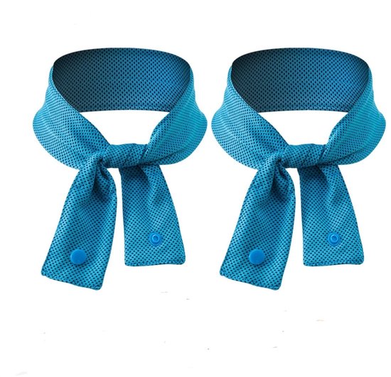 Verkoelende Handdoeken - Koelwraps Sportdoek - Buitenactiviteiten Koelen - 20 Uur Aanhoudende Kou - 2 stuks - Grijs Blauw
