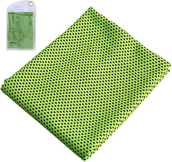 Verkoelende Zweetdoek - Nek Koeler - Sport En Reizen - Snel Droog En Ademend - 30 x 100 cm - Lichtgroen
