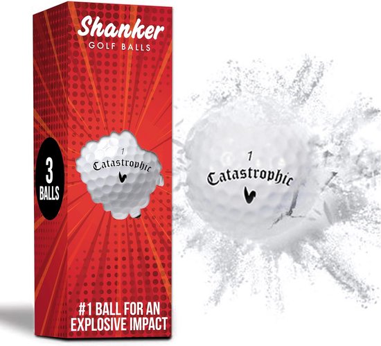 Verrassings Golfballen - Grappige Ballen Die Exploderen bij Impact - Cadeau voor Golfers (Sleeve van 3) van Merkloos