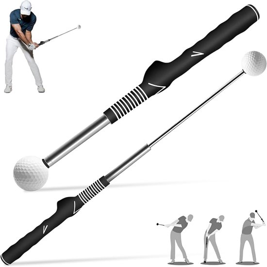 Verstelbare Golf Swing Trainer met Ritmisch Klikgeluid voor Verbetering van Swingtechniek, Ideaal voor Indoor en Outdoor Oefeningen, Postuurcorrectie en Krachttraining