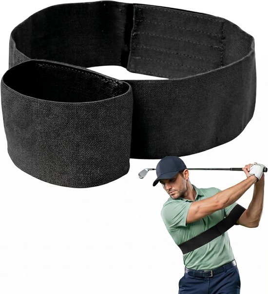 Verstelbare golf swingtrainer voor optimale armtechniek, elastische correctiearmband voor indoor en outdoor training, golftraining hulpmiddel