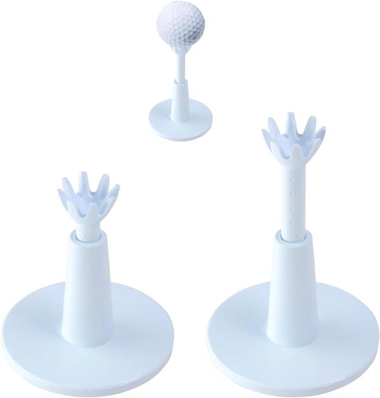 Verstelbare Golf Tees voor Training - Lichtgewicht en Stevige Accessoire voor Golfers - 2 Stuks in Wit, Ideaal voor Verbetering van Swing en Precisie