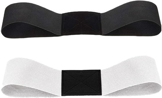 Verstelbare golfswing trainer met corrigerende armband voor houdingsoefeningen en uitlijning, ideaal voor beginners en gevorderden, zwart en wit