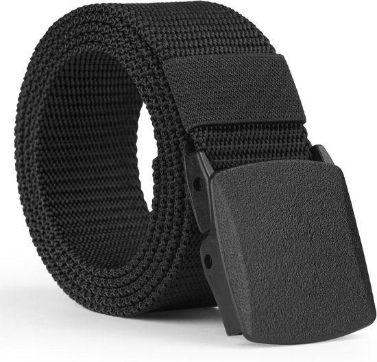 Verstelbare Nylon Canvas Golfriem voor Mannen, Geschikt voor Elke Taille, Geen Gaten Ontwerp, Automatische Gesp en Duurzaam Materiaal van Merkloos