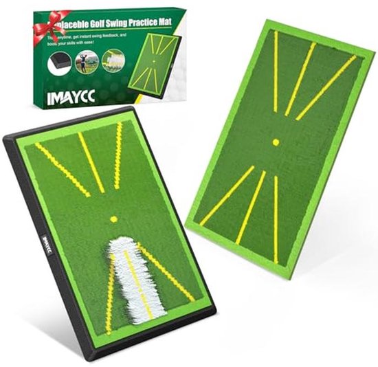 Vervangbare Golfmat Oefenmat met Antislip Rubberen Basis - Ideaal voor Binnen- en Buitentraining van Merkloos