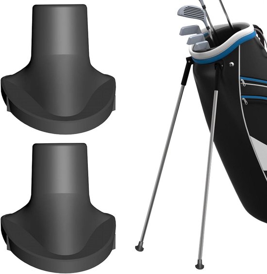 Vervangende Golftas Voetjes - Reserve Golftas Steunen - Golftas Stabiliseren - Weerbestendig Materiaal - Voor 11-12 mm Pijpen - Zwart