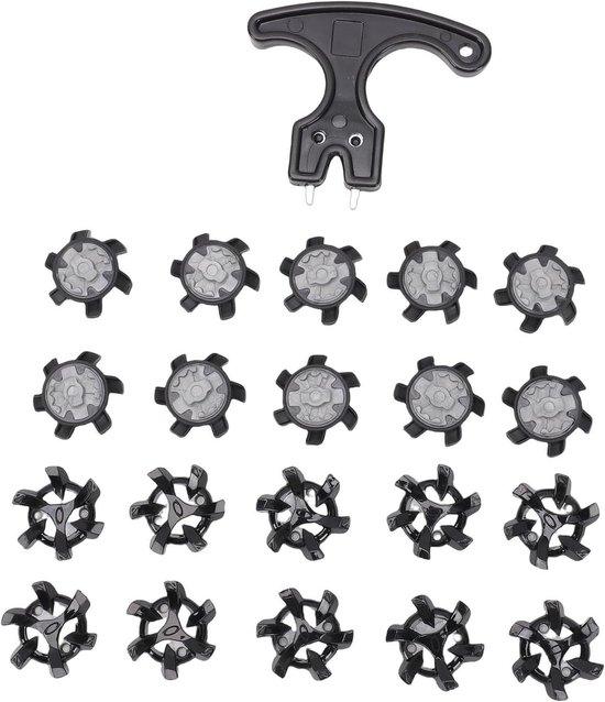 Vervangingsset Schoenplaatjes - Noppen set - Sportieve Prestaties - Verbeterde Grip - 20 stuks - Zwart