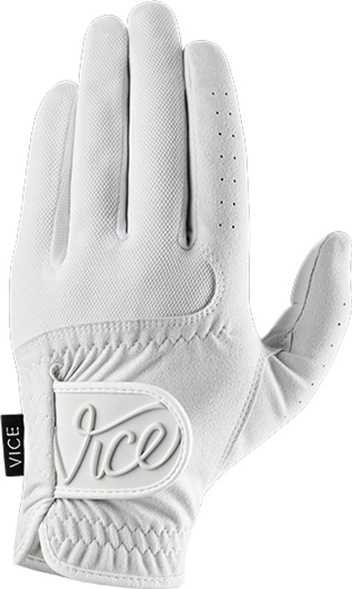 Vice Golf Duro Golfhandschoen – Rechterhand – Maat L – Wit – All-Weather Synthetisch Leer – Duurzame Grip & Controle van Vice Golf