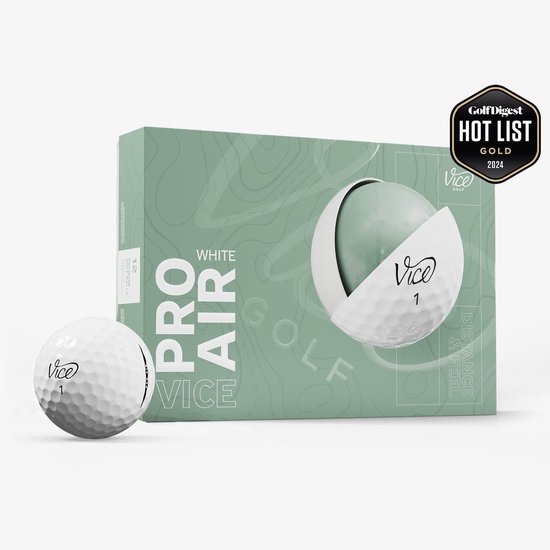 Vice Golf – Pro Air - White - Golfballen van Merkloos