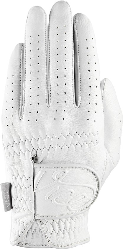 Vice Golf Pure Dames Golfhandschoen – Rechterhand – Maat ML – Wit – Premium Lamsleer – Optimale Grip & Comfort