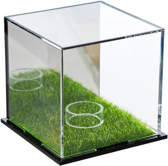 Vierkante Golfbal Display Case - Acryl Bewaarbox voor Golfballen, Memorabilia en Collectibles met Spiegelafwerking