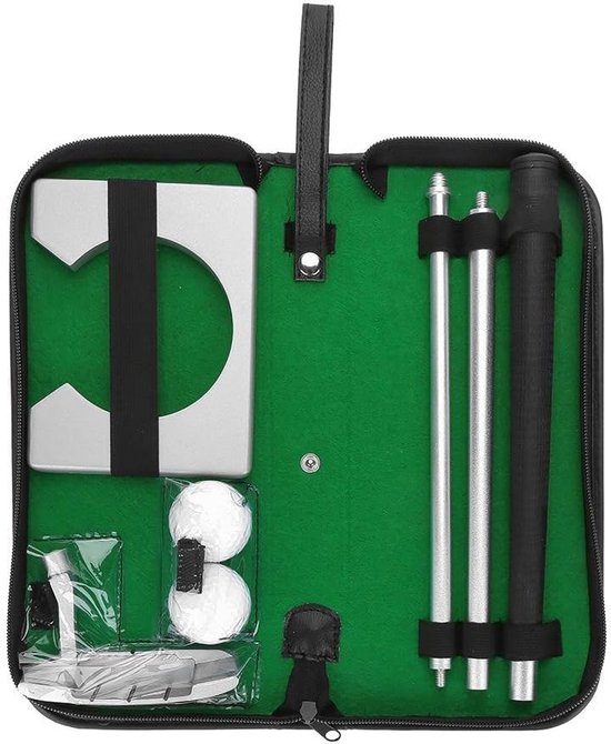VIFER Indoor Golf Training Equipment Set, Portable Golf Club Training, Collapsible, Hole 2 Balls, Carrying Bag with - ShopVlot