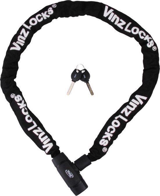 VINZ Olympus Kettingslot / Fietsslot met Vaste Kop 8mm - 90cm van VINZ