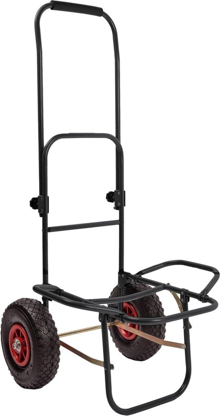 Viskar Trolley - Transportkar Golfkar - Sportartikelen Vervoeren - Grote Luchtbanden - 110 x 55 x 45 cm - Zwart
