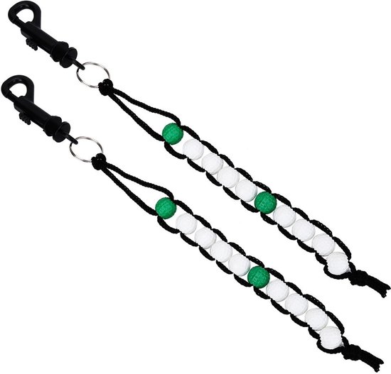 Vlemico - Golf Score Counter - Golf Bead String - Handgemaakt en Duurzaam - Score Teller - Perfect voor Golf Liefhebbers - Inclusief 2 Clips