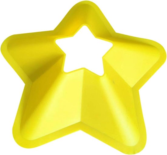 Voetbal Kegels - Trainingsmarkeringen - Sport Training - Vijfpuntige Stervorm - 17.5 cm - Geel