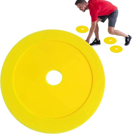 Voetbal Markering Schijven - Trainingsschijven Markeringsborden - Sporttraining Verbeteren - Slijtvast TPE Materiaal - 16 x 16 x 1 cm