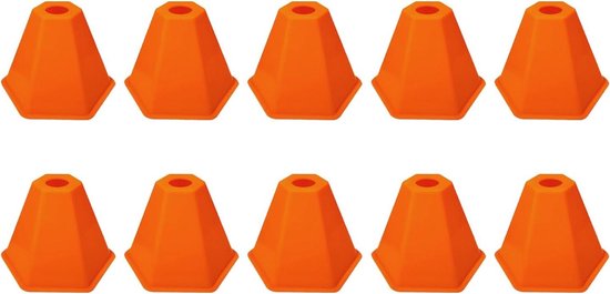 Voetbal Pionnen - Oefenmateriaal - Sport Training - Hoge Zichtbaarheid - 10 stuks - Oranje