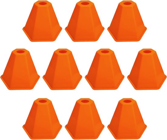 Voetbal Pionnen Set - Trainings Kegels - Sport Training - Hoge Zichtbaarheid Weerbestendig - 10x13cm - Oranje