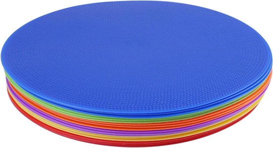 Voetbal Platte Disc - Marker Plaat - Sport Training - Antislip Ontwerp - 23 cm - Felle Kleuren