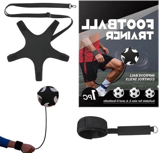 Voetbal Trainer - Kick Back - Balvaardigheid Verbeteren - Verstelbare Riem - 21 cm - Veelkleurig