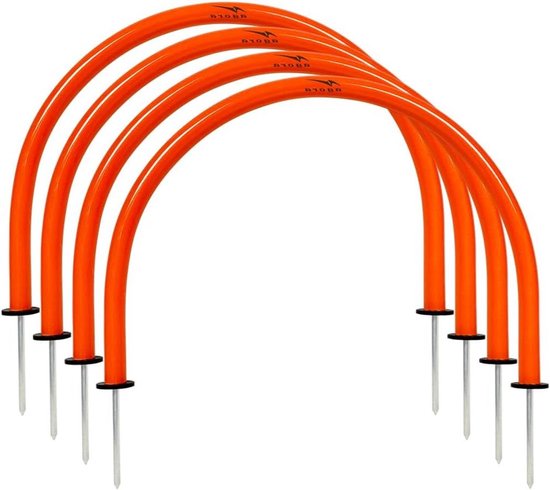 Voetbal Training Arches - Passing Bogen - Verbeter Balcontrole - Set van 4 - 19" x 14" - Helder Oranje