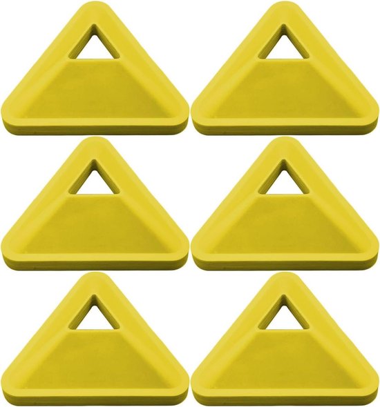 Voetbal Training Kegels - Marker Schijven - Agility Training - Duurzaam Flexibel PE - 6 Stuks - Donker Geel