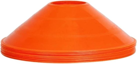 Voetbal Training Markers - Schijven Kegels - Sport Oefeningen - Veelzijdige Toepassing - 20 Stuks - Oranje