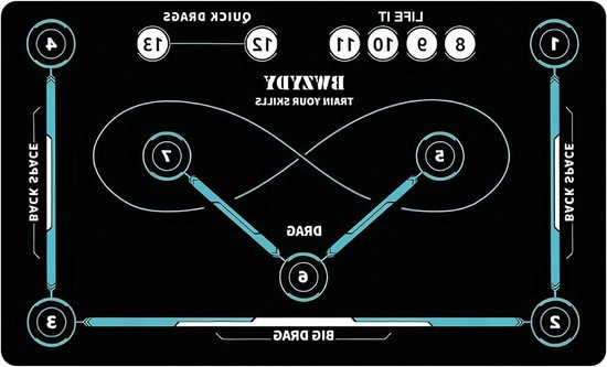 Voetbal Training Mat - Dribbel Pad - Voetbal Vaardigheden Verbeteren - Antislip Oefenoppervlak - 80 x 120 cm - Grijs