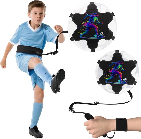 Voetbal Training Set 2-in-1: Solo Kicktrainer met Elastische Band en Polsband