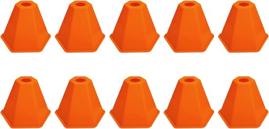 Voetbal Trainings Kegels - Sport Markering Kegels - Behendigheid Training - Hoge Zichtbaarheid Weer - 10 Stuks - Veelkleurig