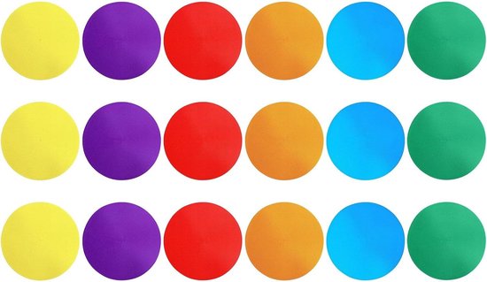 Voetbal Trainingskegels - Markeer Schijven - Sport Training - Hoge Zichtbaarheid - 18 Stuks - Diverse Kleuren