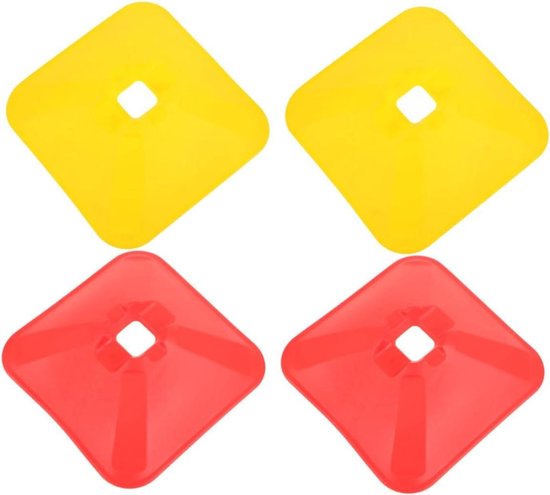 Voetbal Trainingskegels - Markeringsborden Sport - Voetbaltraining Oefenen - Opvallende Kleuren Bestand - 18x18x6 cm - Diverse kleuren