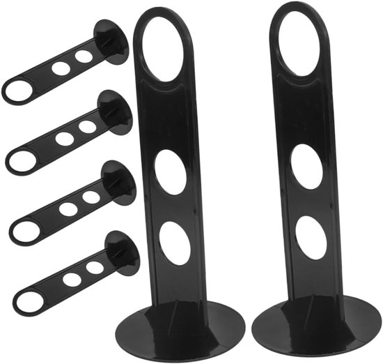 Voetbal Trainingskegels - Schijfhouders Kegels - Sport Training - Lichtgewicht Stevig Plastic - 6 Stuks - Zwart