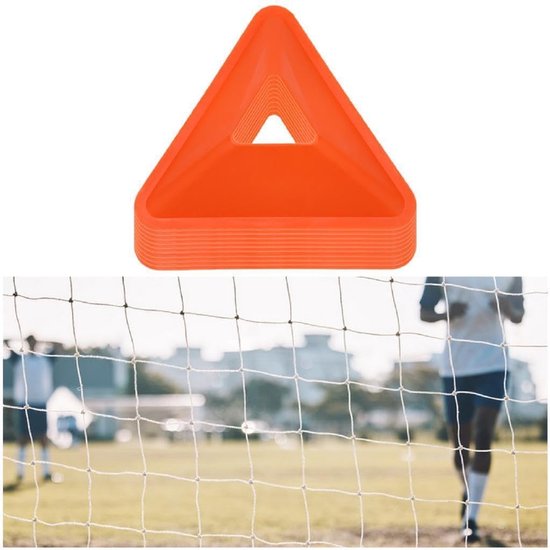 Voetbal Trainingskegels - Sport Kegels - Behendigheidstraining - Duurzaam PE Materiaal - 10 Stuks - Oranje