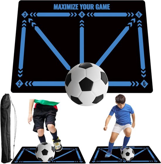 Voetbal Trainingsmat 60x90cm - Antislip & Schokdempend Voetbal Oefenmateriaal voor Binnen en Buiten