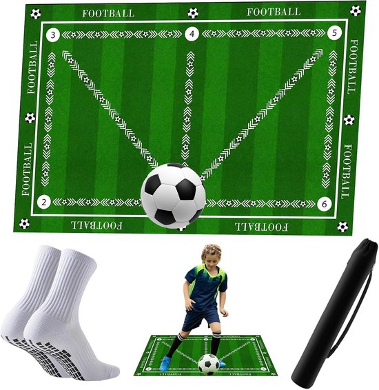 Voetbal Trainingsmat 90x60 cm Antislip Oefenmat voor Dribbelcontrole en Voetvaardigheid