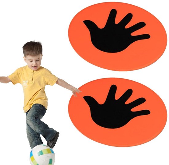 Voetbal Trainingsmat - Agility Oefenmat - Snelheid Verbeteren - Antislip Ondergrond - 23 cm Diameter - Oranje