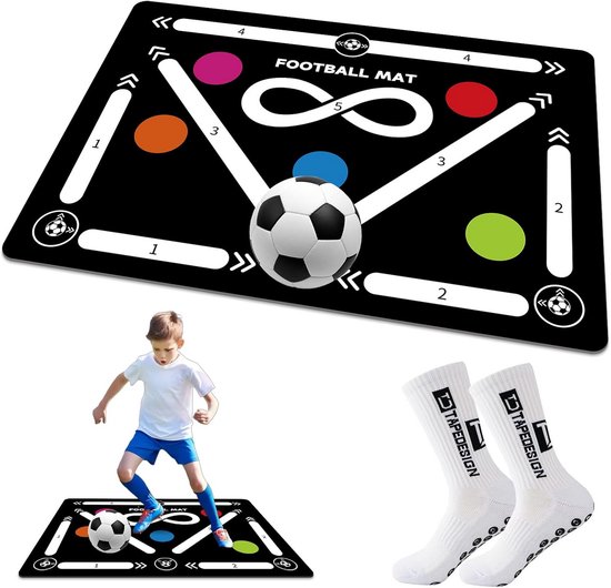 Voetbal Trainingsmat Binnen - Coördinatie, Snelheid en Behendigheid Oefenen voor Kinderen