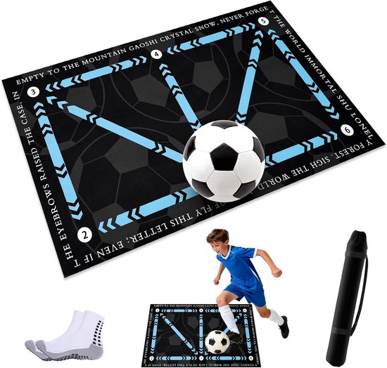Voetbal Trainingsmat met Antislip voor Balcontrole en Voetenwerk van Merkloos