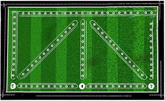 Voetbal Trainingsmat - Oefenmat Voetbal - Balcontrole Verbeteren - Antislip Achterkant - 40 x 60 cm - Zwart