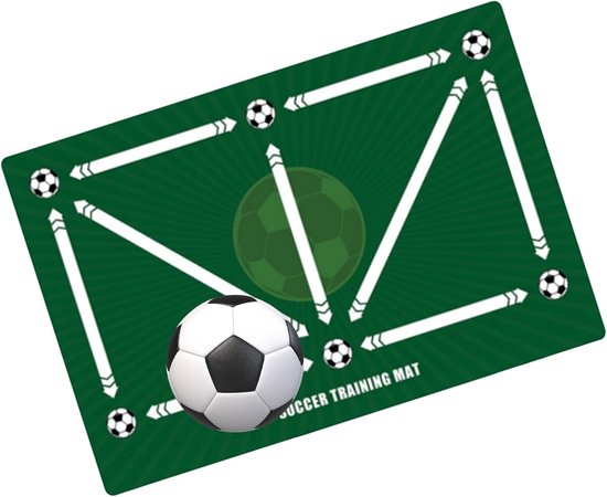 Voetbal Trainingsmat - Oefenmat Voetbal - Voetbalvaardigheden Verbeteren - Antislip Onderkant - 40 x 31 cm - Groen