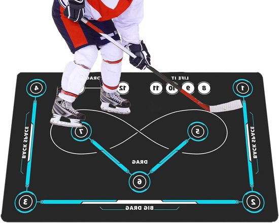 Voetbal Trainingsmat - Stickhandling Pad - Vaardigheidsontwikkeling Sport - Antislip Stabiel Oppervlak - 90 x 60 cm - A