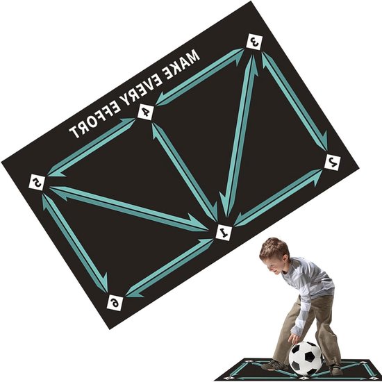 Voetbal Trainingsmat - Voetbal Oefenmat - Balcontrole Verbeteren - Antislip Ontwerp - 60 x 7.5 x 7.5 cm - Groen