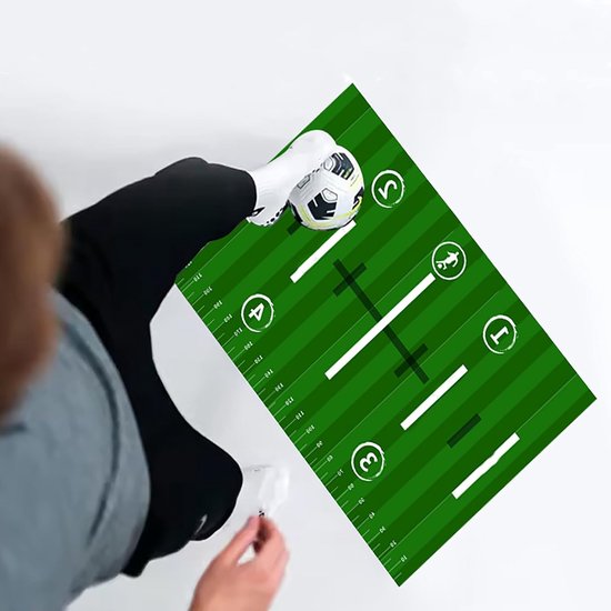 Voetbal Trainingsmat - Voetbalmat Skill Mat - Binnenshuis Trainen - Zelfnivellerend - 160x230 cm - Groen