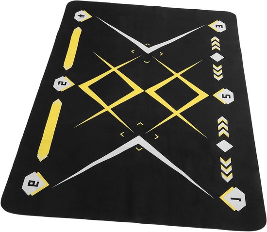 Voetbal Trainingsmat - Voetstap Mat - Voetbalvaardigheid Trainen - Antislip Geluidsisolerend - 120 x 80 cm - Multicolor