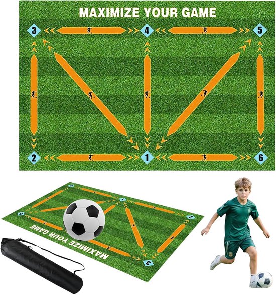 Voetbal Trainingsmat voor Binnen en Buiten - Verbeter Balbeheersing, Snelheid en Coördinatie